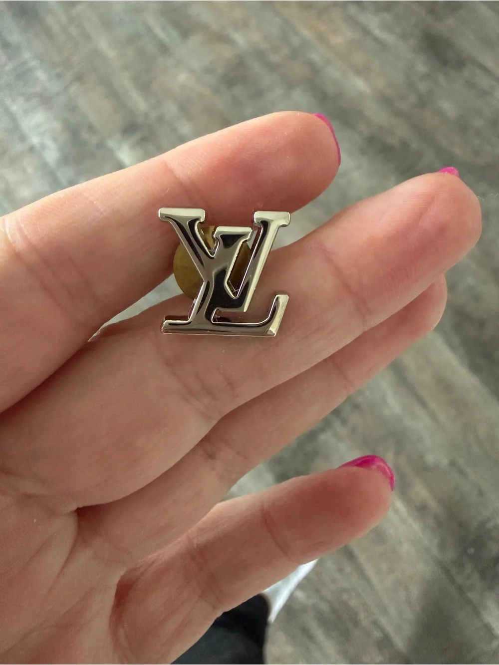 Louis Vuitton Silver LV Monogram Pin - Women Accessories